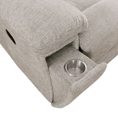 Buster - Manual Reclining Console Loveseat - Opal Taupe