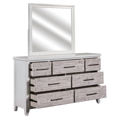 Backroads - Dresser & Mirror - White