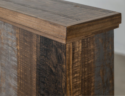 Loft Brown - Matel Fireplace - Dark Gray