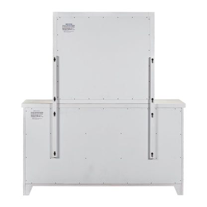 Backroads - Dresser & Mirror - White