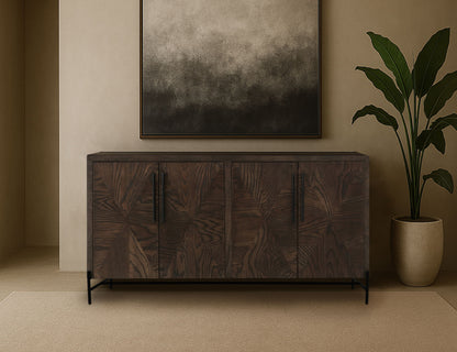Verona - 4-Door Console - Deep Forest Brown