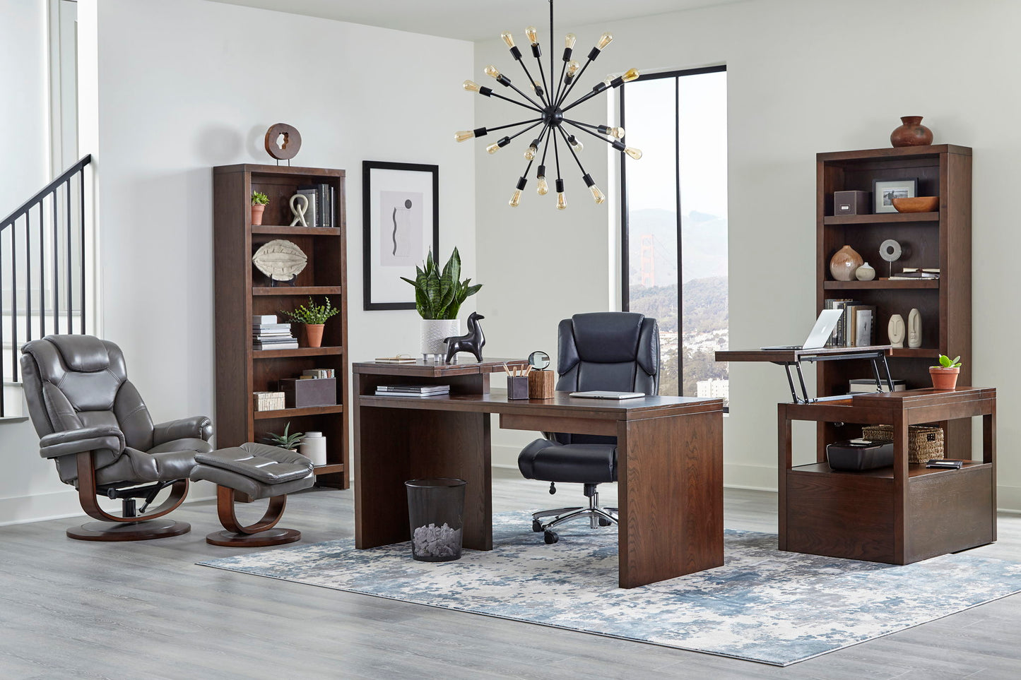 Monarch - Manual Reclining Swivel Chair and Ottoman