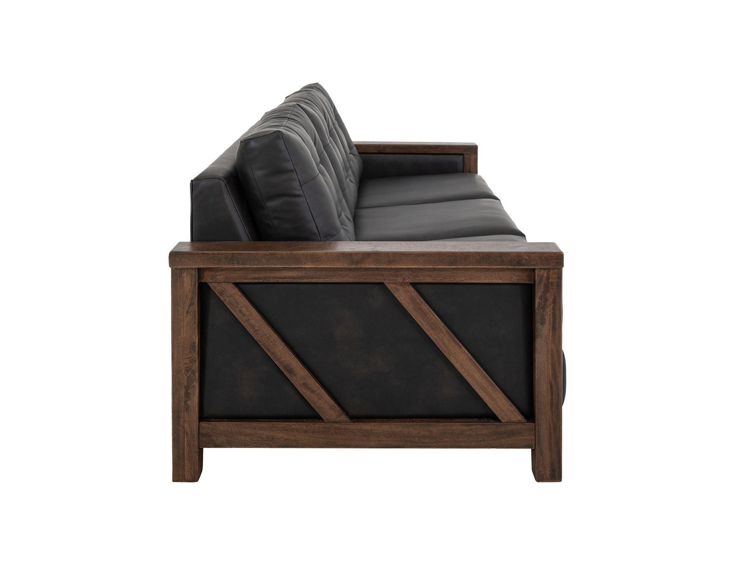 Walnut - Loveseat - Licorice Black