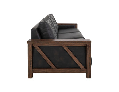 Walnut - Loveseat - Licorice Black