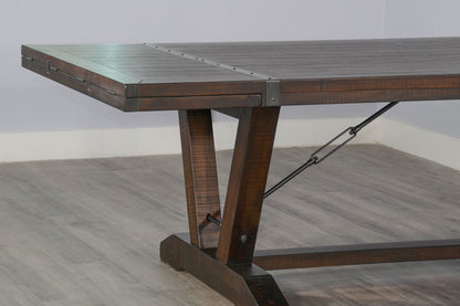 Homestead - Yellowstone Dining Table With Extensions With Folding Leaves - Tobacco Leaf