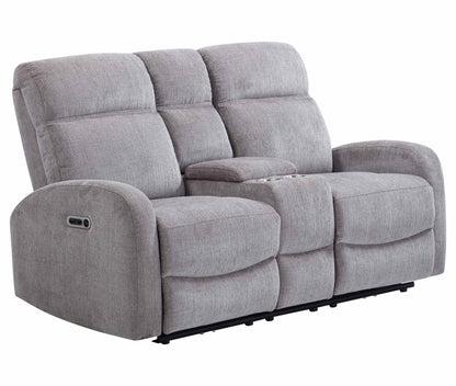 Tuscany - Power Reclining Console Loveseat - Whiskers Nature