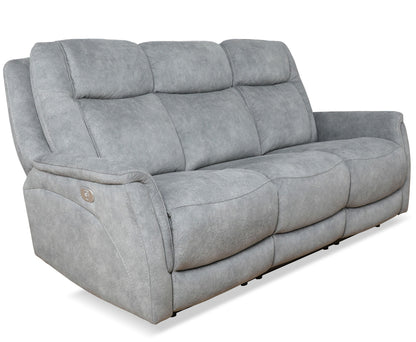 Linus - Zero Gravity Power Reclining Sofa - Hudson Gray
