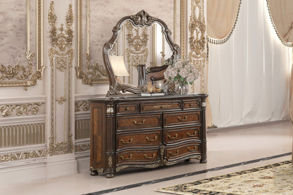 Bella Notte - Dresser Mirror - Mahogany Brown