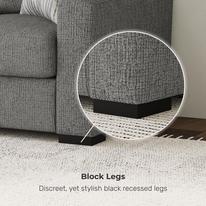 Theodore - Fabric Stationary Three-Cushion Sofa