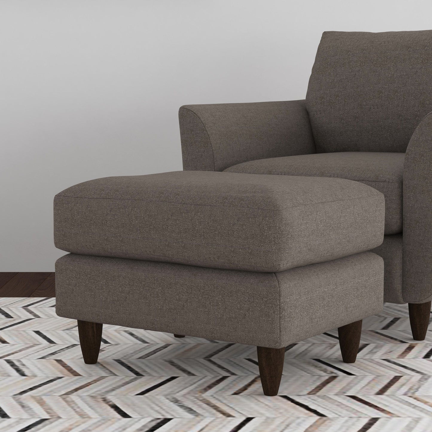 Lewis - Fabric Stationary Ottoman