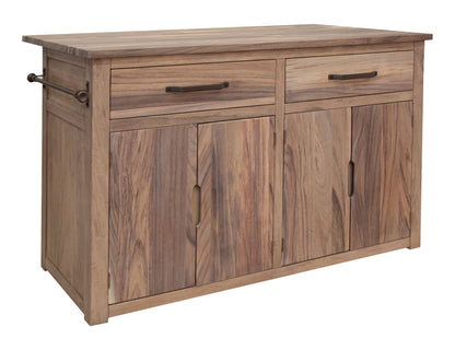 Natural Parota - Kitchen Island - Brown Cappuccino