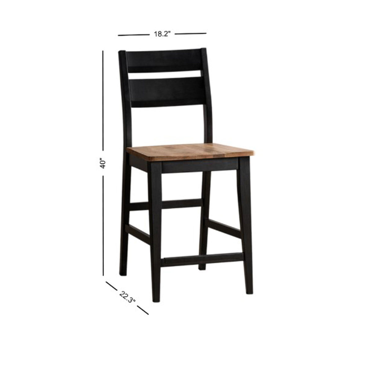 Austin - Panel Stool - Natural Mango Wood