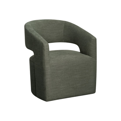 Upholstered Dining Chair Curved Open Back