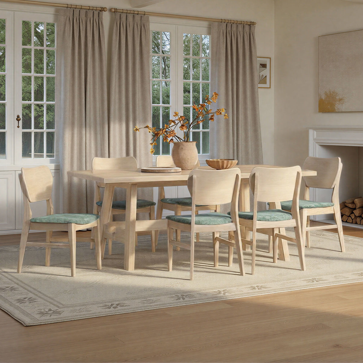 West End - Ladder Chair With Sage Green Seat