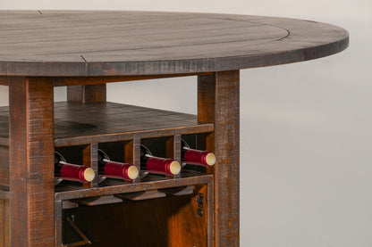 Homestead - Round Counter Height Dining Table - Tobacco Leaf