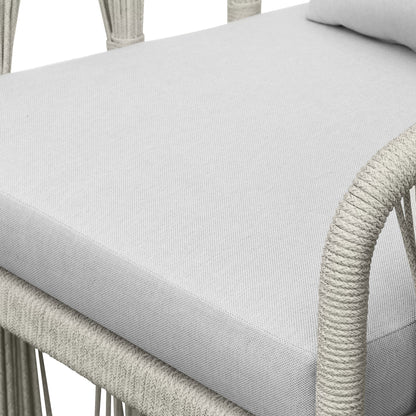 Alexa - Outdoor Dining Side Arm Chair - White