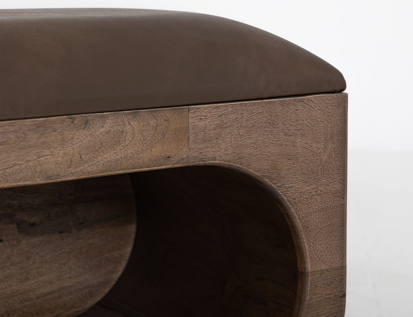 Balam - Wooden Bench With A Cushioned Seat