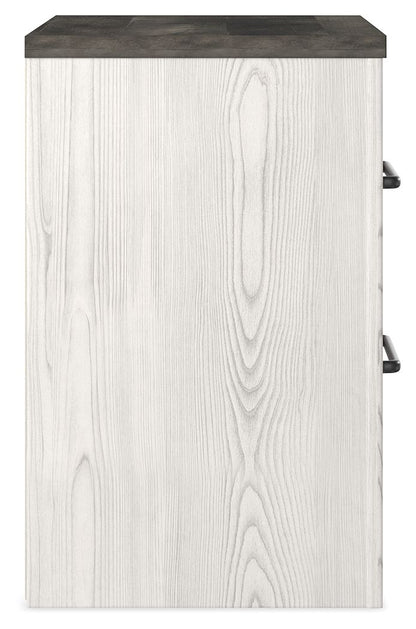 Gerridan - Two Drawer Night Stand - White / Gray
