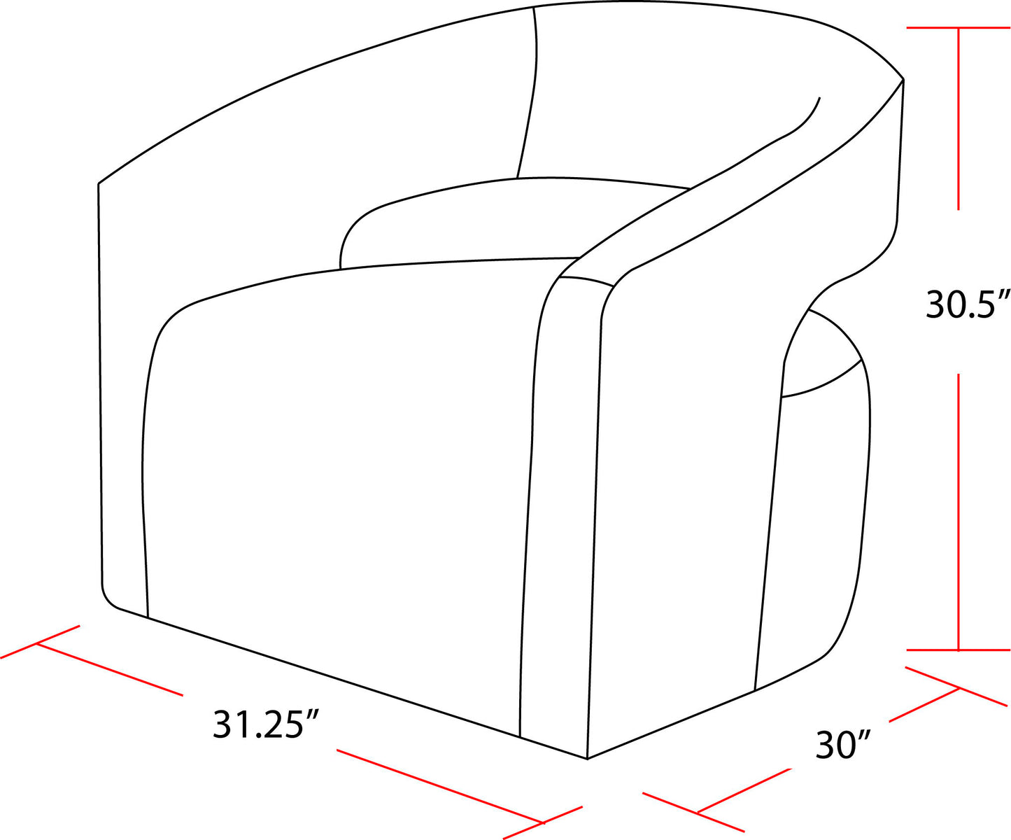 Orbit - Open Back Accent Chair