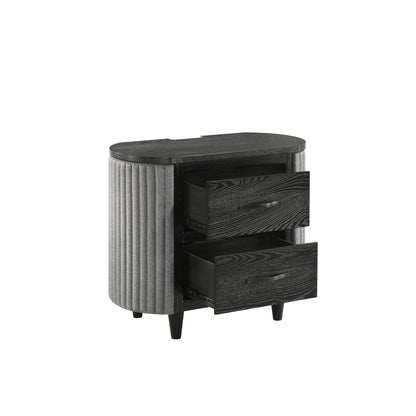 Skyline - 2 Drawer Nightstand - Onyx