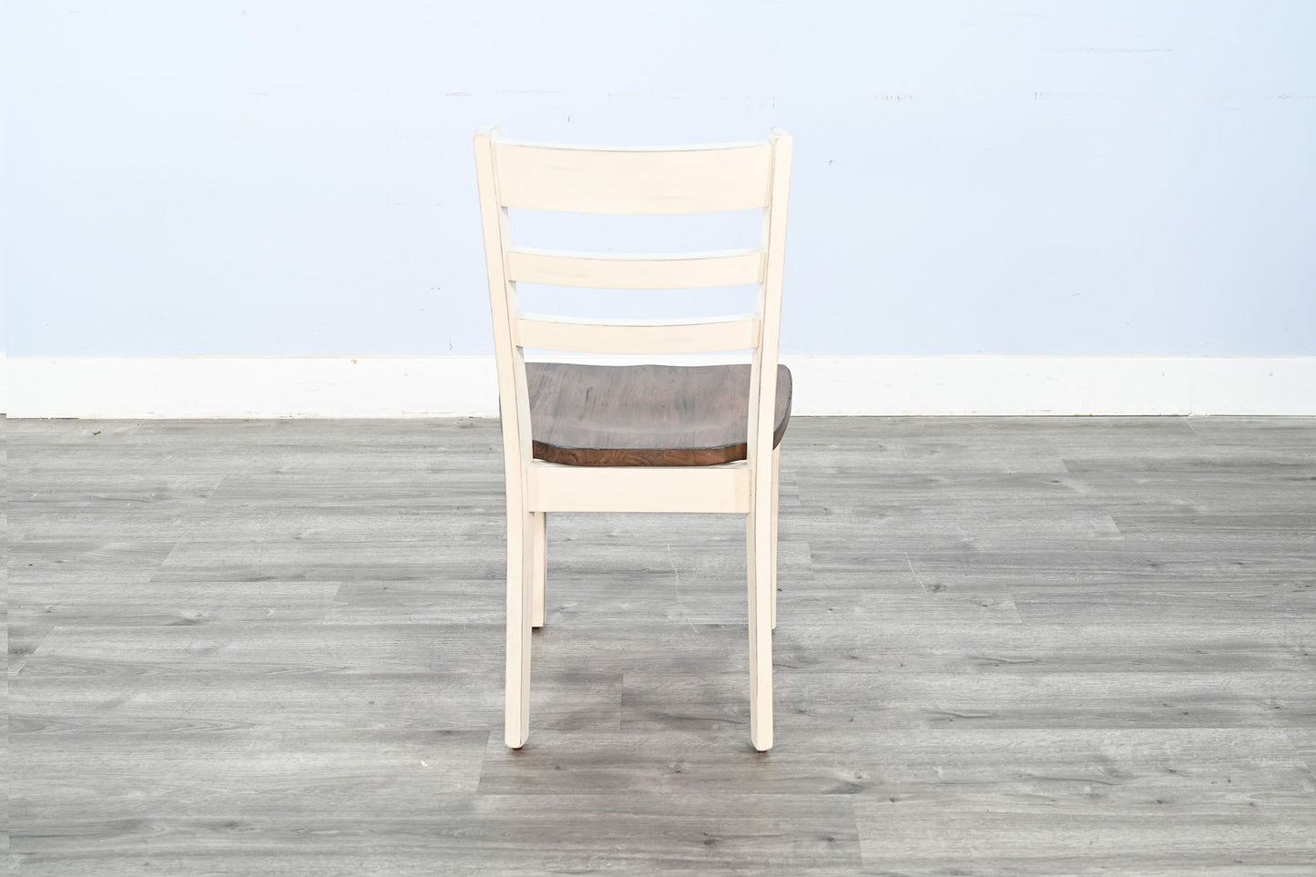Pasadena - Ladderback Chair, Wood Seat (Set of 2) - Buckskin / Marble White
