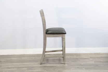 Alpine - 30" Ladderback Barstool With Cushion Seat - Dark Brown