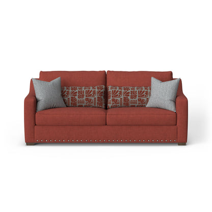 Milo - Fabric Two-Cushion Sofa With Nailhead Trim
