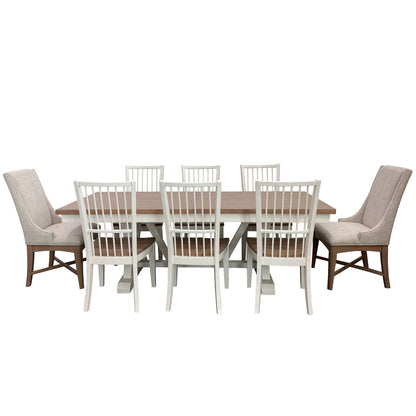 Americana Modern Dining - Trestle Extendable Dining Table - Cotton