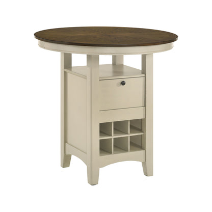 Mission Casuals - Pub Table - Rustic White / French Oak