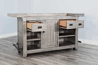 Alpine - Traditional Wood Home Bar - Gray