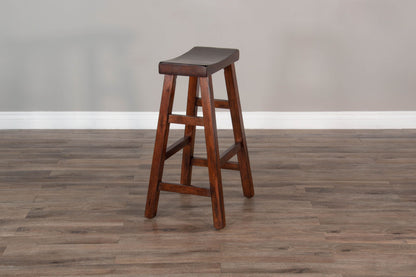 Santa Fe - Saddle Seat Stool With Wood Seat
