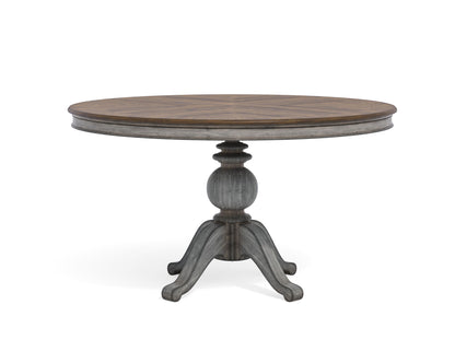 Plymouth - Round Pedestal Dining Table - Gray