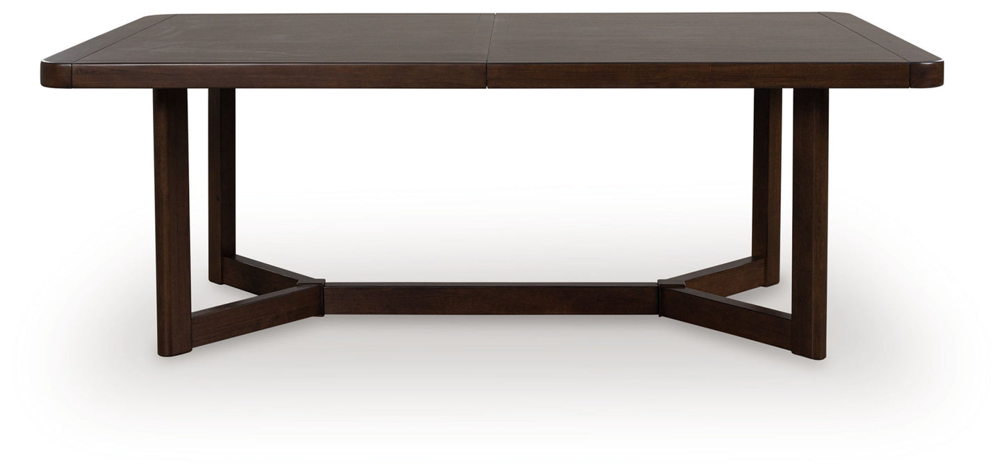 Dilenno - Rectangular Dining Room Extension Table - Dark Brown