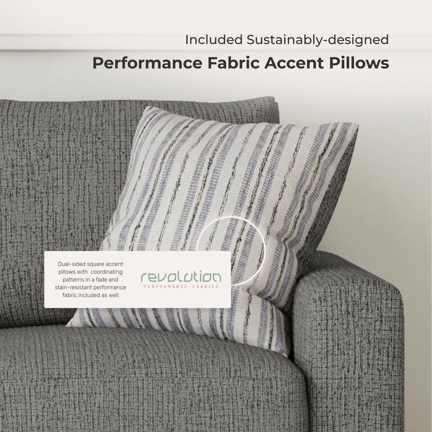Theodore - Fabric Stationary Three-Cushion Sofa