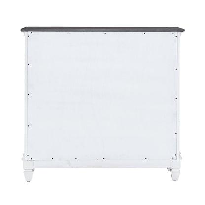 Allyson Park - Accent Hall Console - Wirebrushed White / Charcoal
