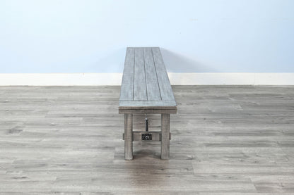 Alpine - Bench With Turnbuckle, Wood Seat - Gray