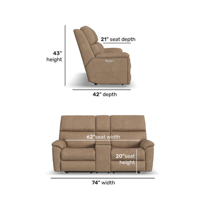 Porter - Power Reclining Loveseat With Console, Power Headrest, & Lumbar