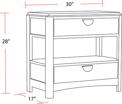 Escape - Bedroom 2 Drawer Nightstand - Glazed Natural Oak