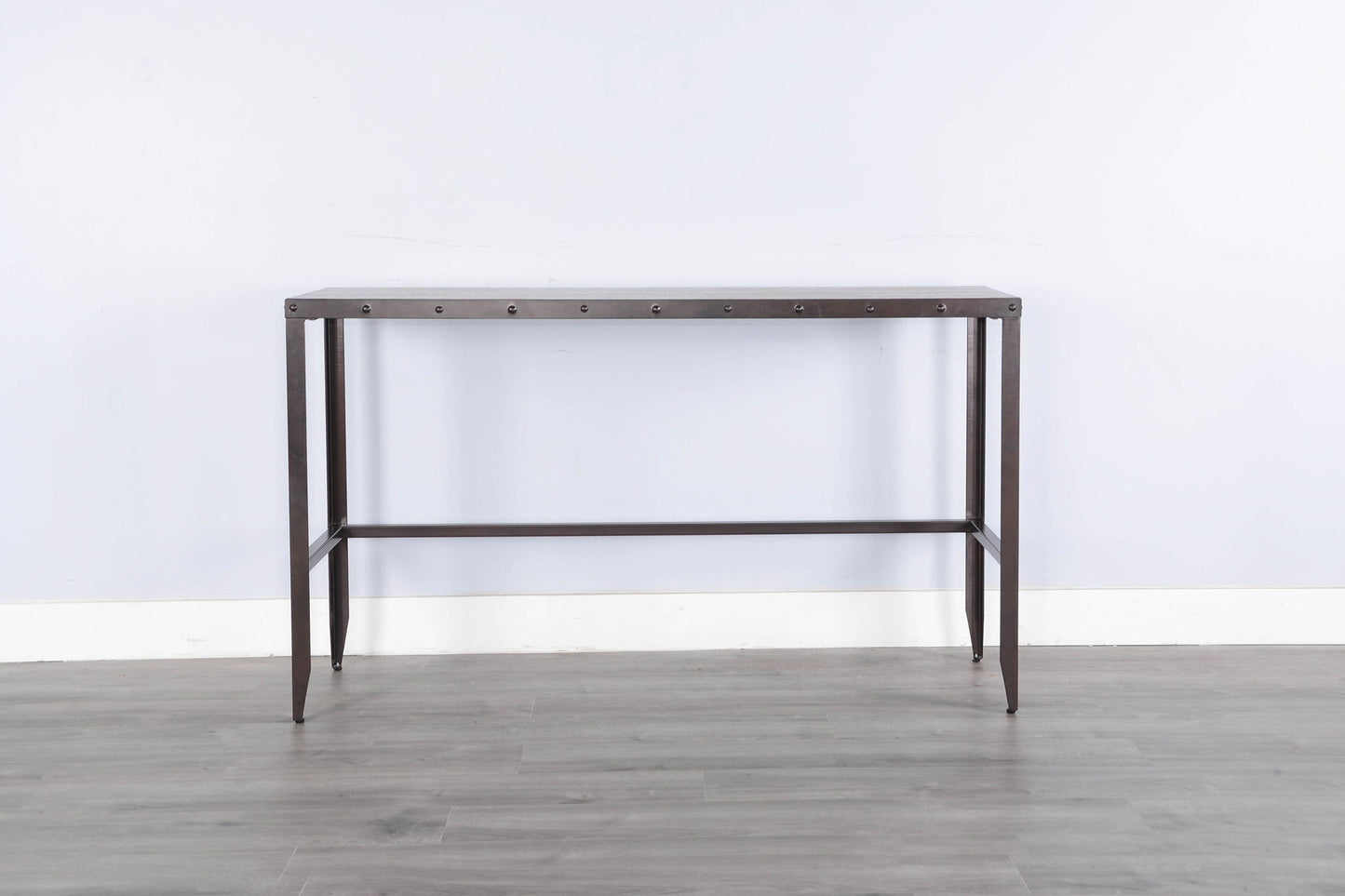 San Diego - Wood And Metal Sofa Bar Table - Antique Brown