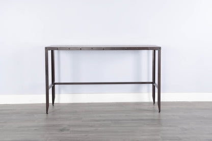 San Diego - Wood And Metal Sofa Bar Table - Antique Brown