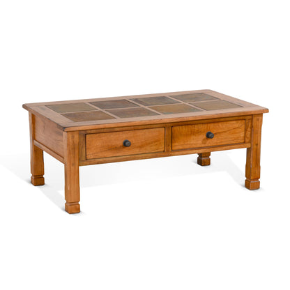 Sedona - Transitional Wood Coffee Table - Rustic Oak