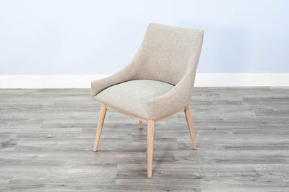 Olivia - Lowback Cushioned Gray Dining Chair (Set of 2) - Wheat