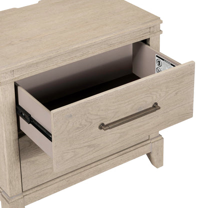 New Haven - Nightstand With Charging Station - White
