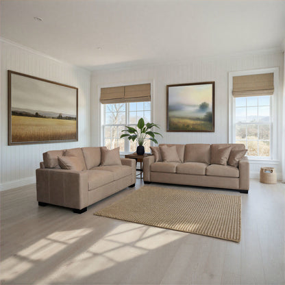Dexter - Loveseat With 4 Pillows - Taupe
