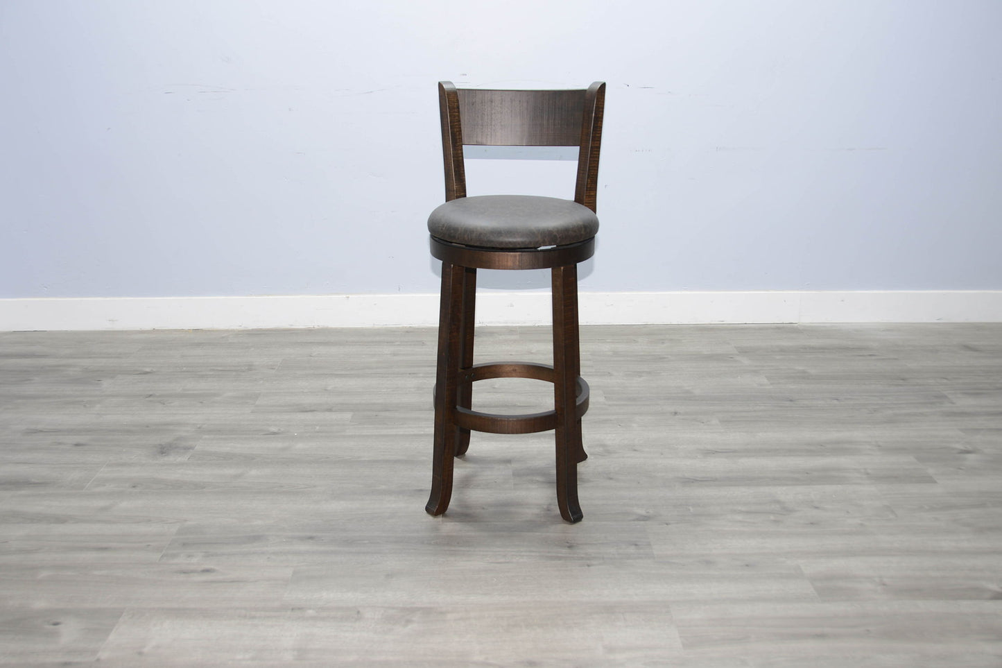 Homestead - 30"H Swivel Barstool, Cushion Seat & Back (Set of 2) - Dark Brown