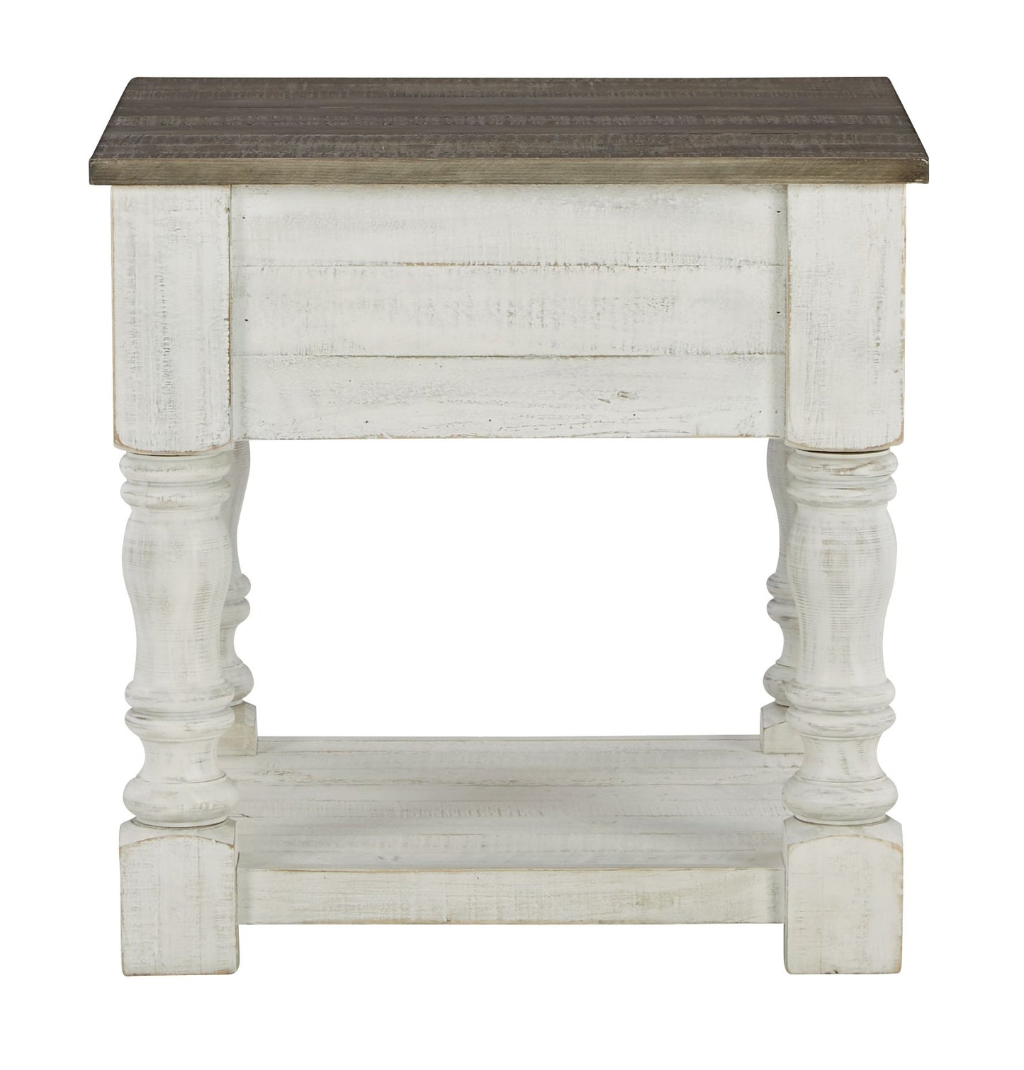 Havalance - Square End Table - White / Gray