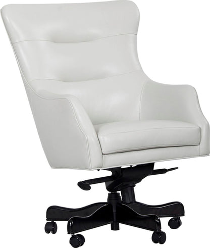 Dc#122 - Leather Desk Chair - Alabaster