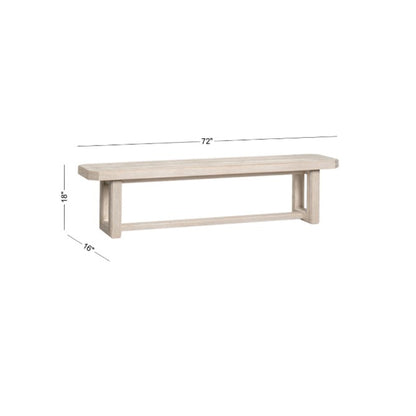 Carlson - Backless Bench - Washed Linen