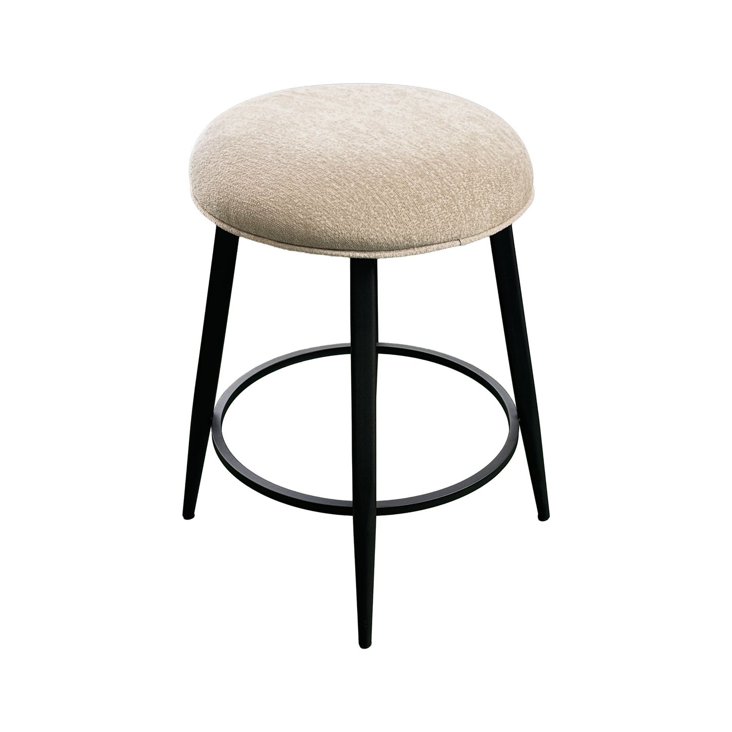 Metal Base Barstools - Barstool With Backless Seat - Champagne