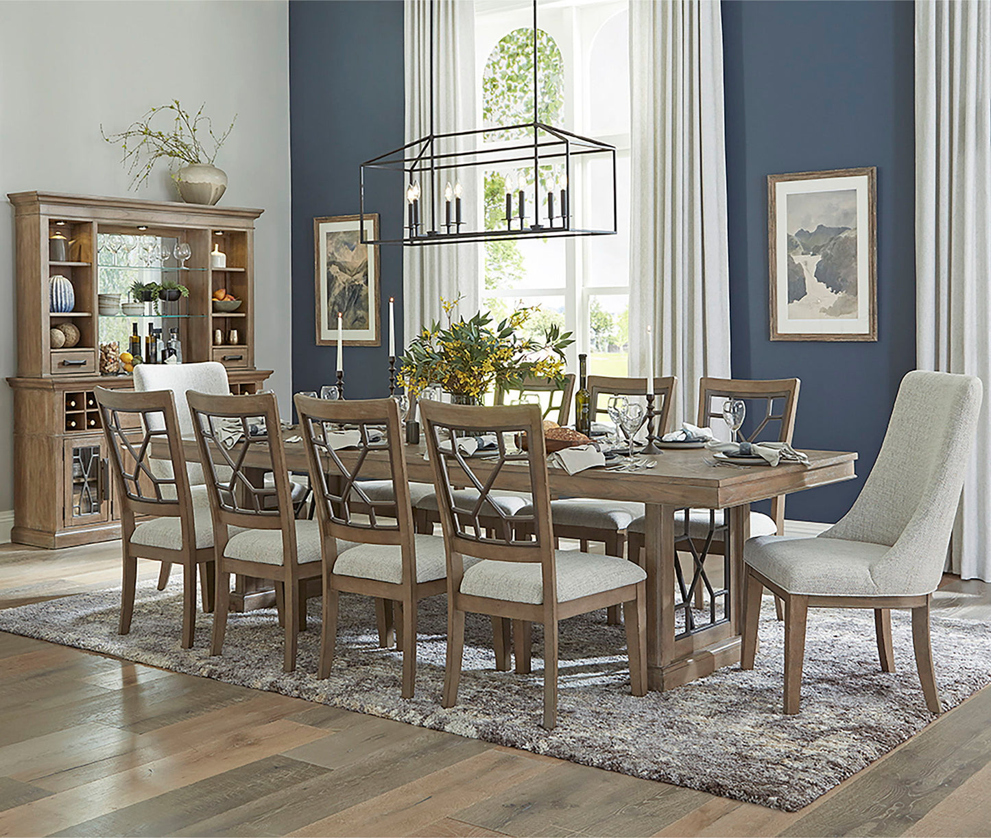 Sundance Dining - Grid Back Dining Chair (Set of 2) - Sandstone